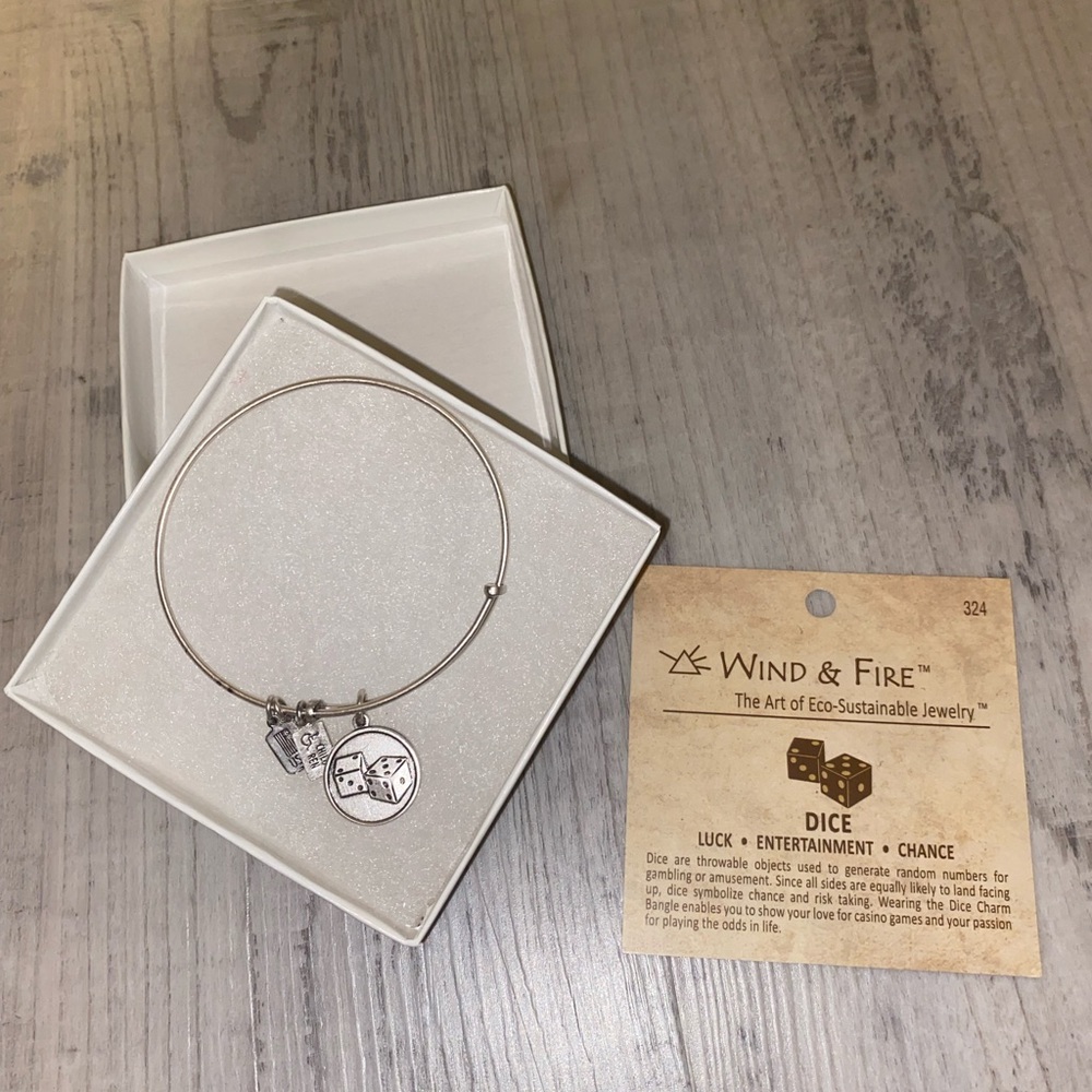 Wind & Fire “Dice” Charm Bangle
